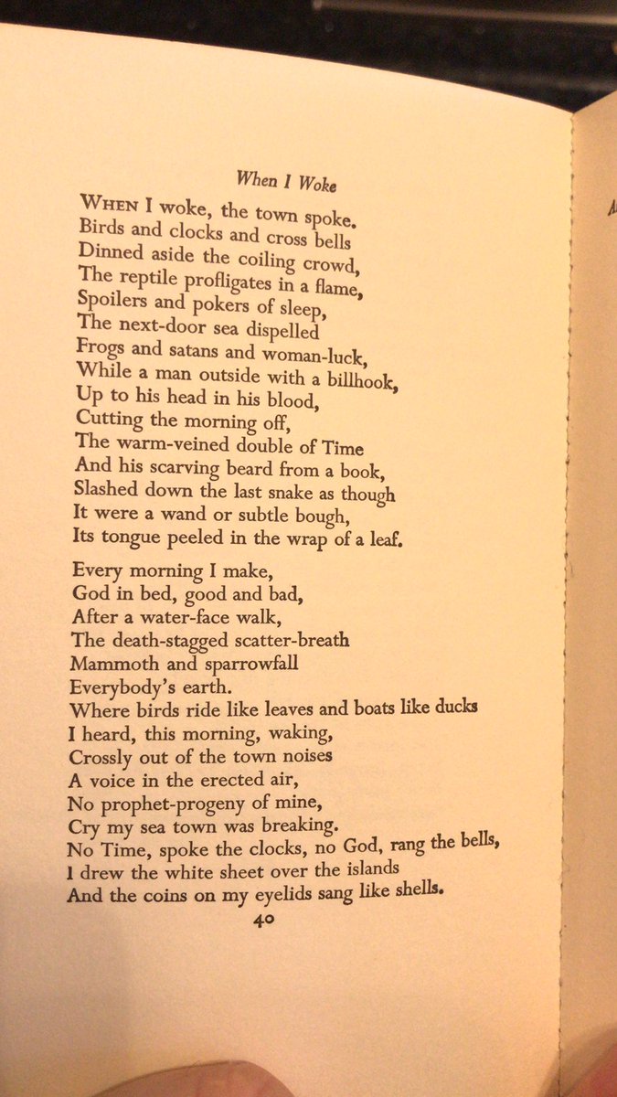 I don’t want you to think I’m basic and I only read modern poems so I give you Dylan Thomas.