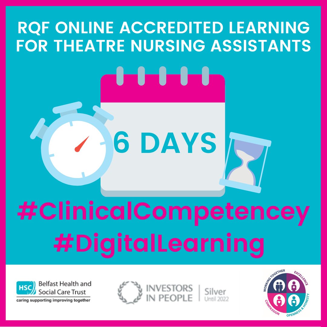 HR_POD's tweet photo. π₯οΈβοΈONLINE LAUNCH! π₯οΈβοΈ
Countdown to the first online delivery of the RQF Level 3 Accredited course for Theatre Nursing Assistants!
#scrubtraining #developmentpathway #workingtogether #hscvalues https://t.co/jqKvI3Nz0n