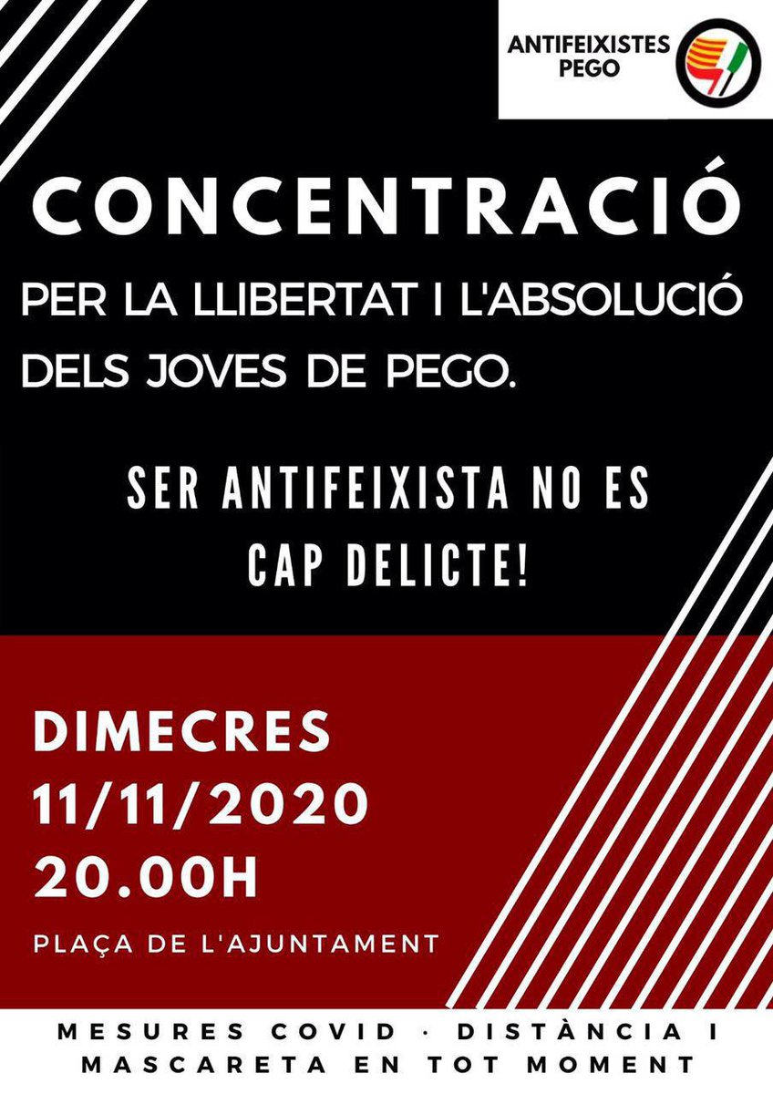 Des de Pla de xoc social volem mostrar el nostre suport als detinguts de Pego i animem a assistir a la concentració convocada aquesta vesprada a la localitat de la Marina. No passaran!