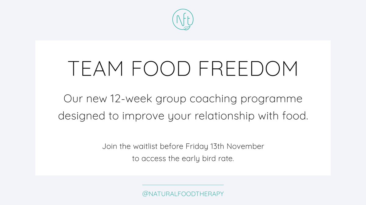 We’re so excited to announce our new 12-week group coaching programme TEAM FOOD FREEDOM which is designed to improve your relationship with food. Follow the link in our bio to sign up to the waiting list and learn more. #naturalfood #transformyourhealth #relationshipwithfood