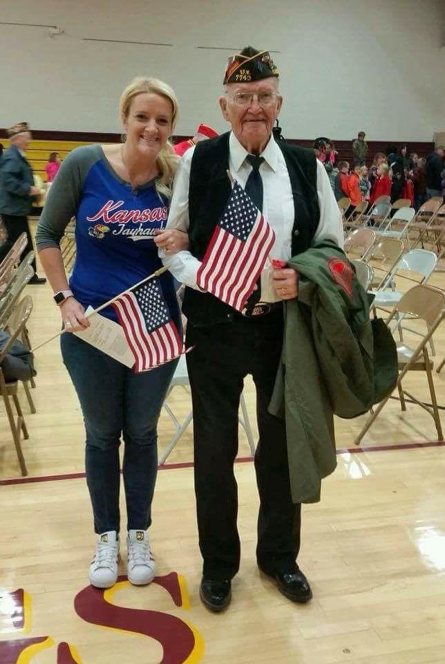 LBB_28's tweet photo. Happy birthday to the Marines and thank you to all of our veterans for their service!! My favorite marine is my papa!! @kmbc https://t.co/Ft3x4zXInB