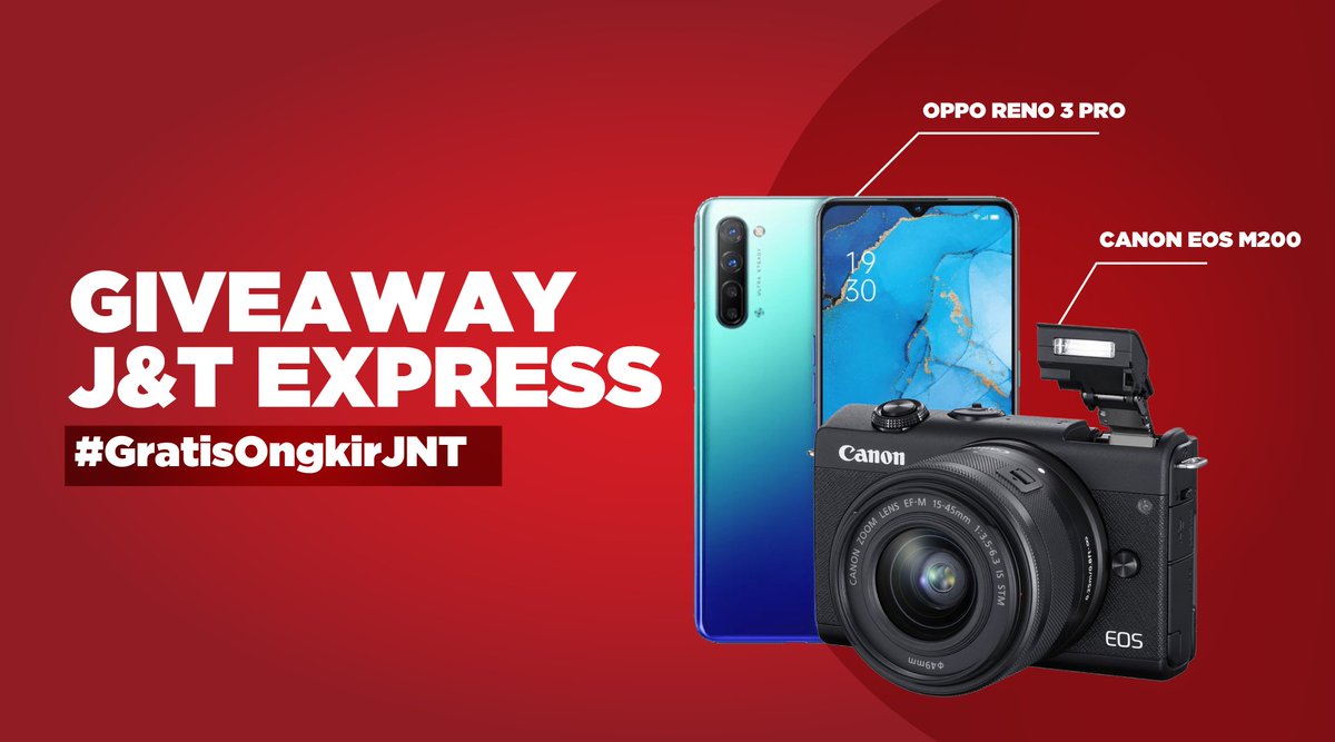 jntexpressid's tweet photo. Hari ini mimin bawa Oppo Reno 3 PRO dan Kamera CANON EOS M200

Kalian cuma perlu RT+Like+Reply barang apa yang udah kamu beli hari ini? Jangan lupa hashtag #GratisOngkirJNT ya!

Reply sebanyak-banyaknya, banyakin doa dan minta maaf sama tetangga biar rejekinya lancar! CUSSS! https://t.co/hIEcqDTqnR
