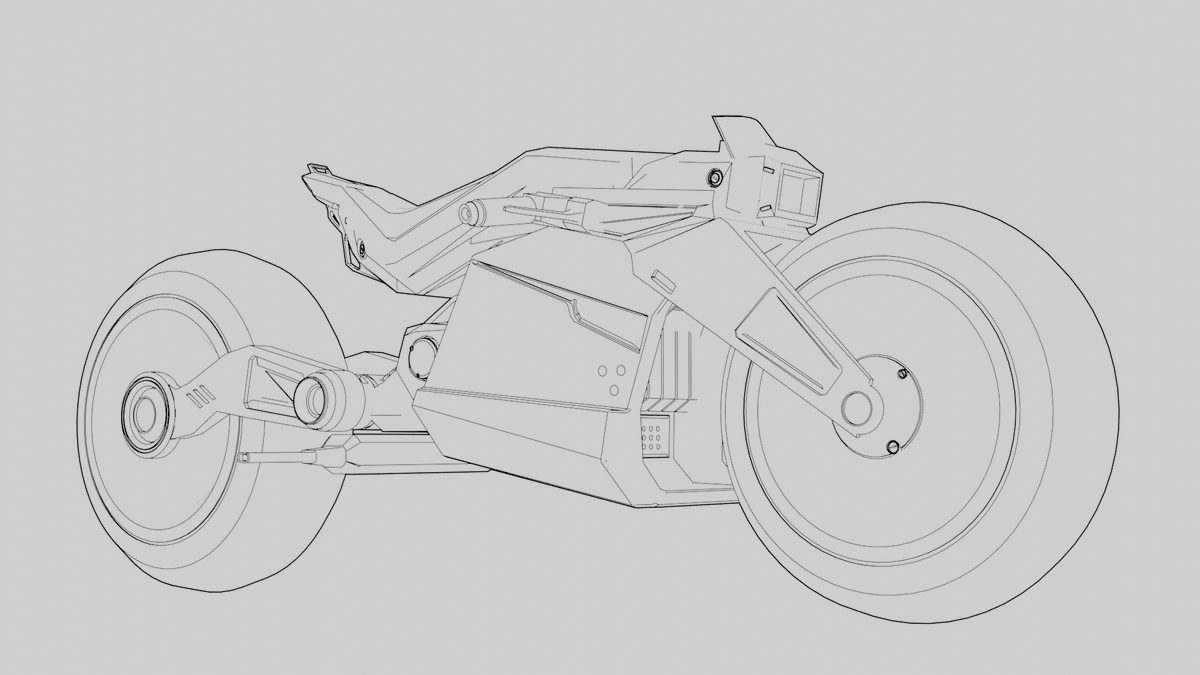 a long time ago I dreamed to model Tom's bike.
Now I did it.

yeah I know there are a lot of issues - but it's my first blender model?I'm still happy about the result, also the line-look turned out sooo smooth and I can use it for the comic :> 