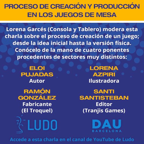 asociacionludo's tweet photo. Y desde el comienzo del DAU podréis disfrutar de esta estupenda charla creada por 5 grandes. No os la perdáis en el canal de youtube de Ludo https://t.co/rBw08FObQr https://t.co/CxUdnO7xaj