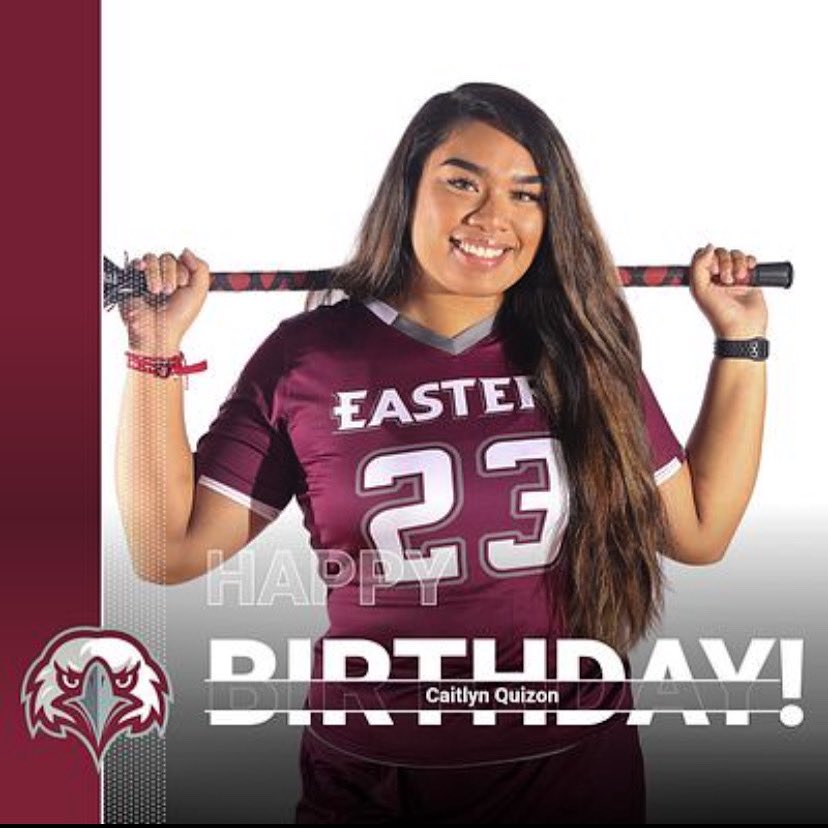 EasternWLAX's tweet photo. Birthday shoutout to our Sophomore Attacker, Caitlyn Quizon! 🎂 https://t.co/6VrHlrS5Gw