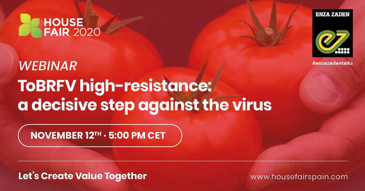 enzazaden's tweet photo. LAST CALL!  You still can join tomorrow’s webinar #ToBRFV #highresistance: a decisive step against this #tomatovirus.  
REGISTER NOW:
The Spanish-spoken webinar is at 4 PM: https://t.co/UhlU1M0jYG 
The English-spoken webinar is at 5 PM: https://t.co/qZdgp5xCKO 
Will we see you? https://t.co/sImpswc8RD