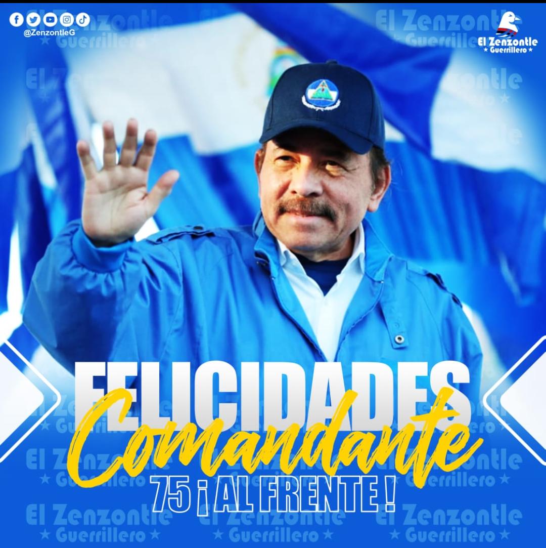 Feliz cumpleaños para el Presidente de Nicaragua, Comandante Daniel Ortega Saavedra. Nuestro maximo Lider
#DanielMiPresidente2021
<a href="/CTipitapa/">ComunicacionTipitapa</a> <a href="/taniasandinista/">TaniaSandinista</a> <a href="/Nika_Sandinista/">Nika_Sandinista</a> <a href="/Comunica2Tip/">ComunicaDos Tipitapa</a> <a href="/JustoSomarriba/">Justo Pastor Somarriba Martinez</a> <a href="/daritzaperez/">Darix❤🖤🇳🇮✌</a> <a href="/PLOMOdeamor/">✨𝕋𝕦𝕣𝕓𝕖𝕣𝕒 𝕁𝕊 𝕪 𝕢𝕦𝕖 𝕗𝕦𝕖?🇳🇮</a>