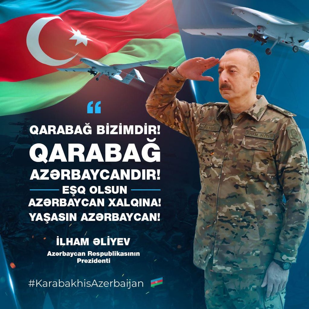 The Day of National Victory in #Azerbaijan. Karabakh returned home. Karabakh is #Azerbaijan forever. 
#KarabakhisAzerbaijan