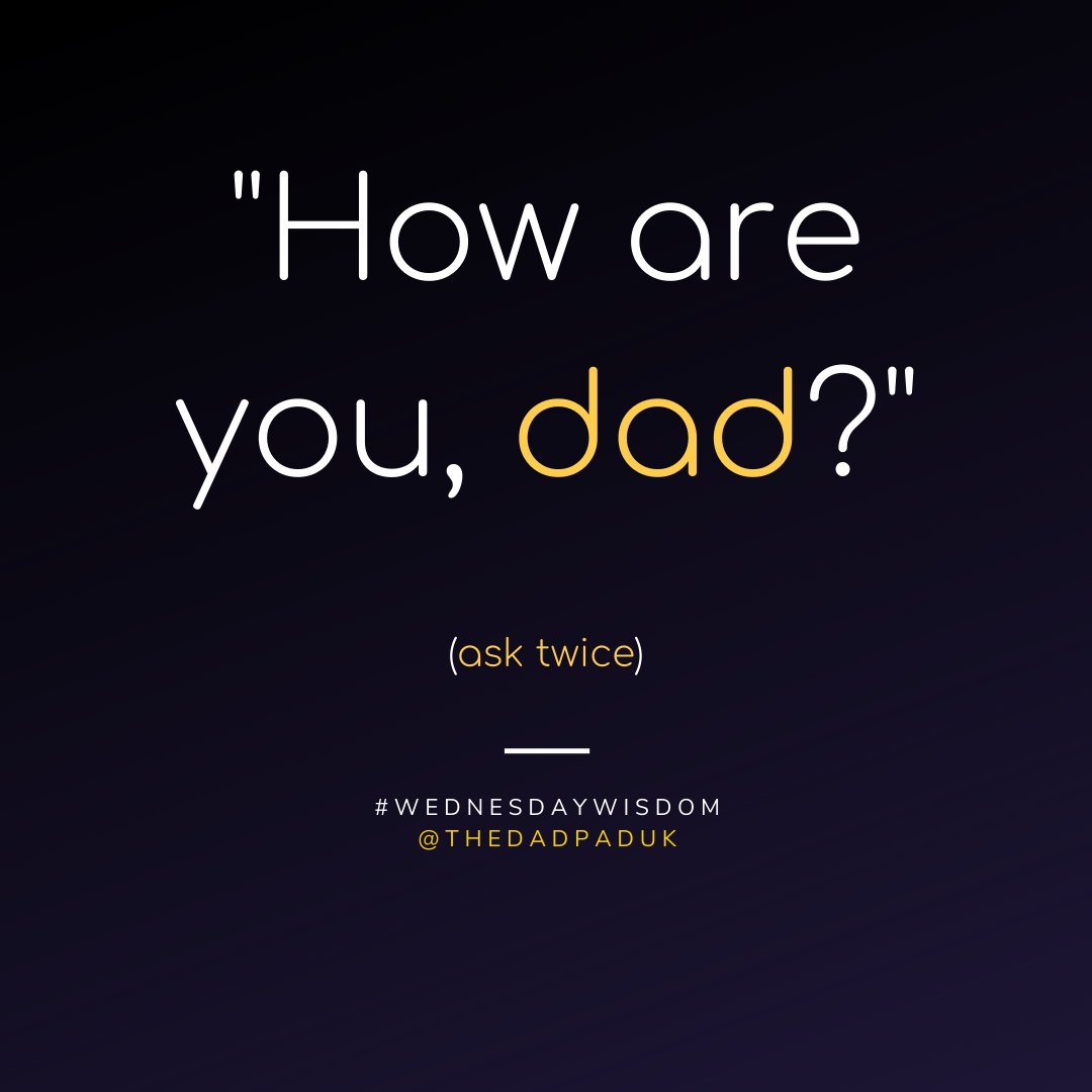 dadpaduk's tweet image. Many new dads will suffer with #postnataldepression &amp;amp; other #mentalhealth issues. That&apos;s why we keep reminding everyone - friends, family, professionals - to ask #newdads: #HowAreYouDad. And think about asking twice, just in case... #dadsmatter #WednesdayWisdom #asktwice