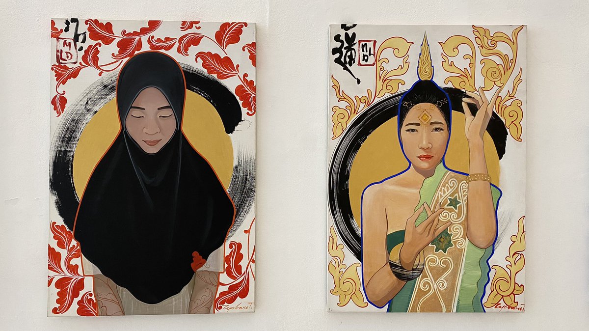 RichardBarrow's tweet photo. Ukrainian Women in Modern Art on the 4th and 5th floors at the BACC in #Bangkok. This Exhibition combines three personal exhibitions of three different Ukrainian women that work in three different areas of modern art. Easy access via BTS National Stadium station #Thailand https://t.co/TpCYoMdiXQ