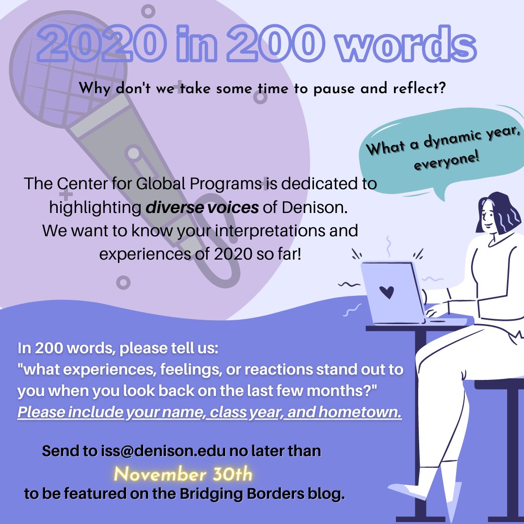 ocsdenison's tweet photo. Consider submitting your version of 2020 in 200 words to us! https://t.co/mVQXHSeaNm