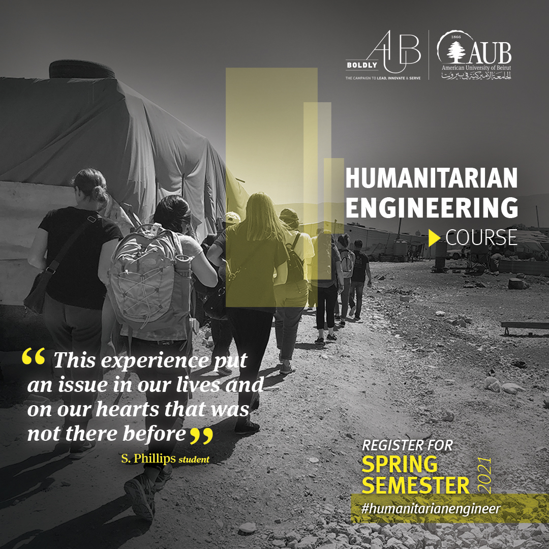 HEI_AUB's tweet photo. How can you innovate #sustainable engineering solutions that improve #health?
Join the #HumanitarianEngineering course to gain the skills and knowhow!
For more information: https://t.co/snCKE3Zhrh
#HumanitarianEngineer #Aub @aub_lebanon @FHS_AUB @MSFEA_AUB @BUPHERS @BU_Tweets https://t.co/M2VNAAHGwa