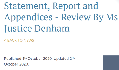 On the same day, it is not clear whether before or after this meeting, the appendices (which contains the transcript of the interview) are published: