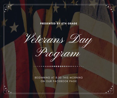 DISDCarson's tweet image. Please join us on FB Live at 8:30 as we honor our Veterans! #carsonstars