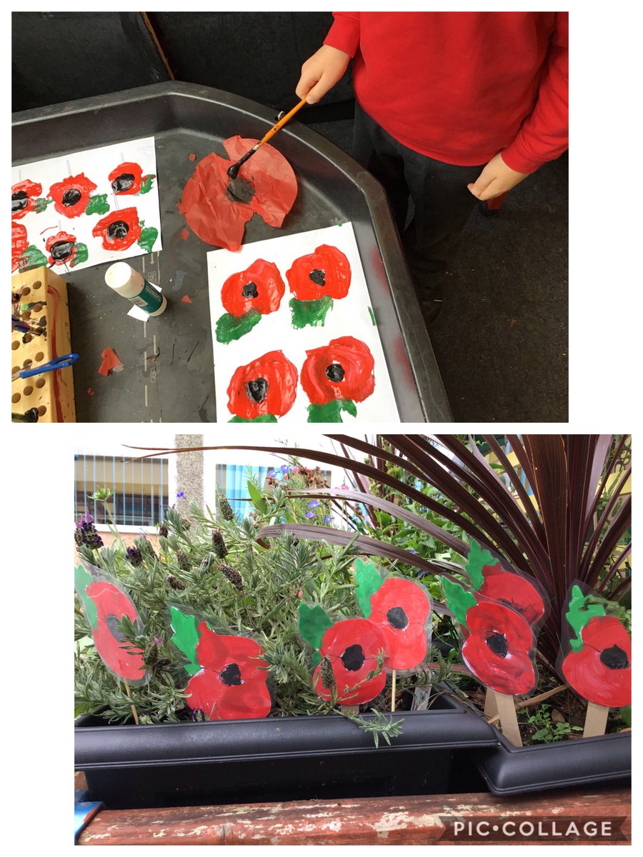 BabLlanfair's tweet photo. Plant Ysgol Babanod wedi bod yn brysur yn creu pabis coch. Busy making poppies at Ysgol Babanod Llanfairfechan https://t.co/KGgyJt7vuq