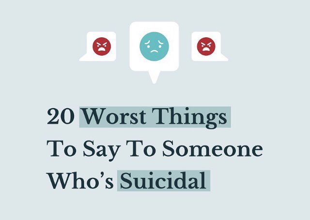 Never ever say these things to anyone who’s suffered enough as it is & we’re all human after all.So please be careful of what you say to other cause you never know what’ll happen next...