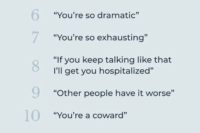 Never ever say these things to anyone who’s suffered enough as it is & we’re all human after all.So please be careful of what you say to other cause you never know what’ll happen next...