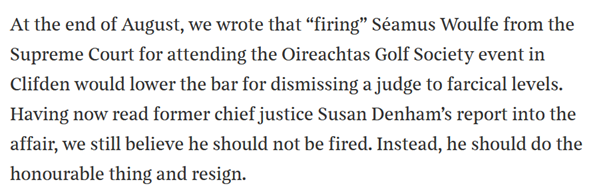 The shift in temperature is almost immediate. The Sunday Times editorial of 4 Oct: