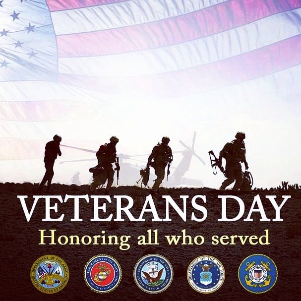 Happy Veteran's Day! 

#USMC #USARMY #USNAVY #USAF #USCG #VeteransDay2020