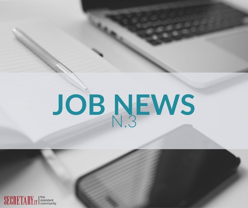 Buongiorno #Community!

📰 Abbiamo pubblicato la terza #JobNews! Questa volta il tema è la tecnologia.

I nostri relatori Cristina ANDREETTA, Rhonda Scharf e Alessandro Rimassa tratteranno questo tema al #SecretaryJob2020!

Qui il link dell'articolo: bit.ly/3phRkpB
