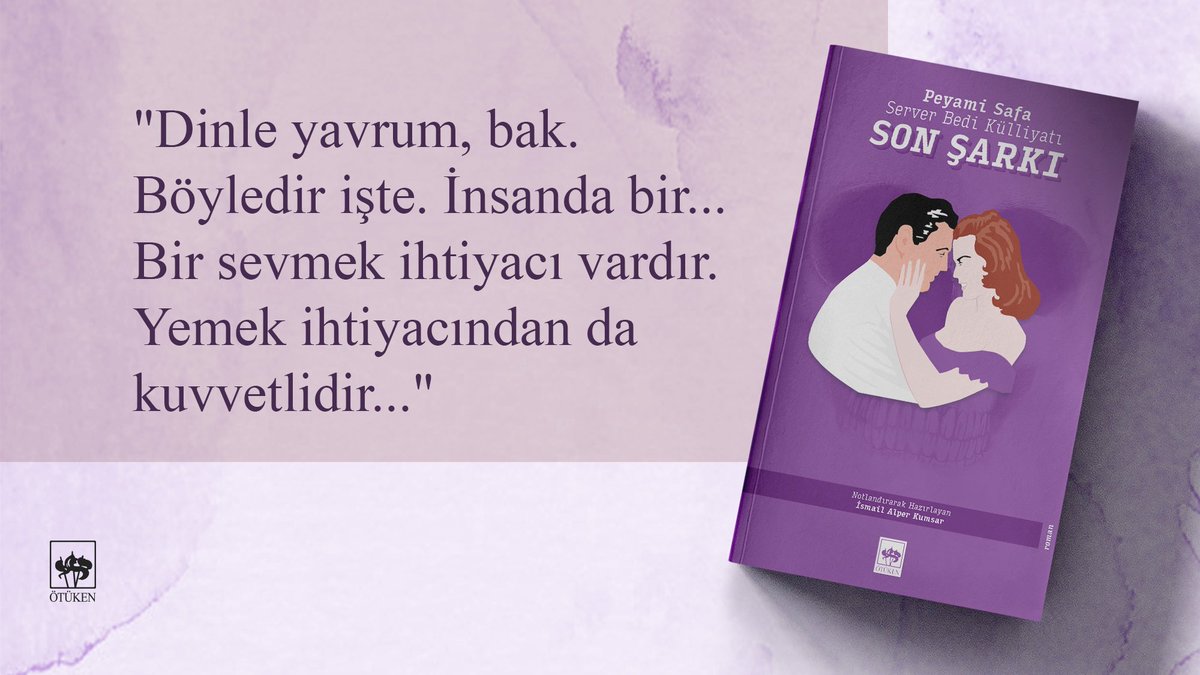 İsmail Alper Kumsar tarafından yayıma hazırlanan, Server Bedi külliyatından "Son Şarkı" romanı otuken.com.tr'de!

otuken.com.tr/peyami-safa-so…