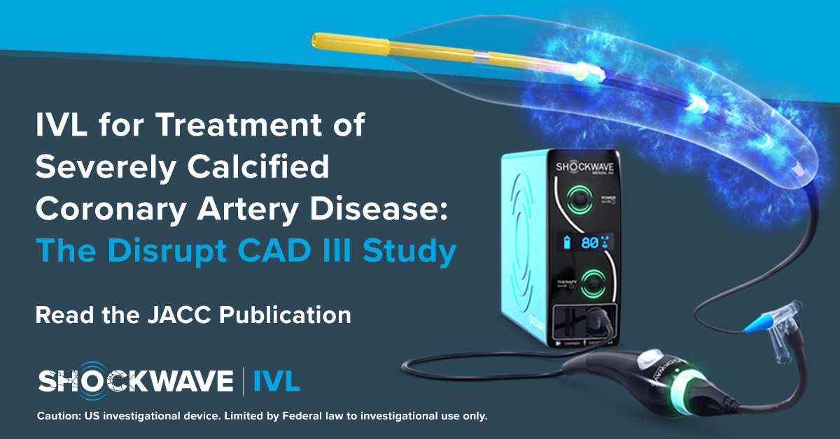 ShockwaveIVL's tweet photo. Have you explored the #DISRUPTCAD3 results yet? Read the long-awaited coronary data of the largest & most rigorous #ShockwaveIVL study to date, featured in a @JACCJournals publication for international audiences: https://t.co/3VOnVrCQ24
ISI https://t.co/6iJT7Nz3Qi #CardioTwitter https://t.co/94c7zMeElp