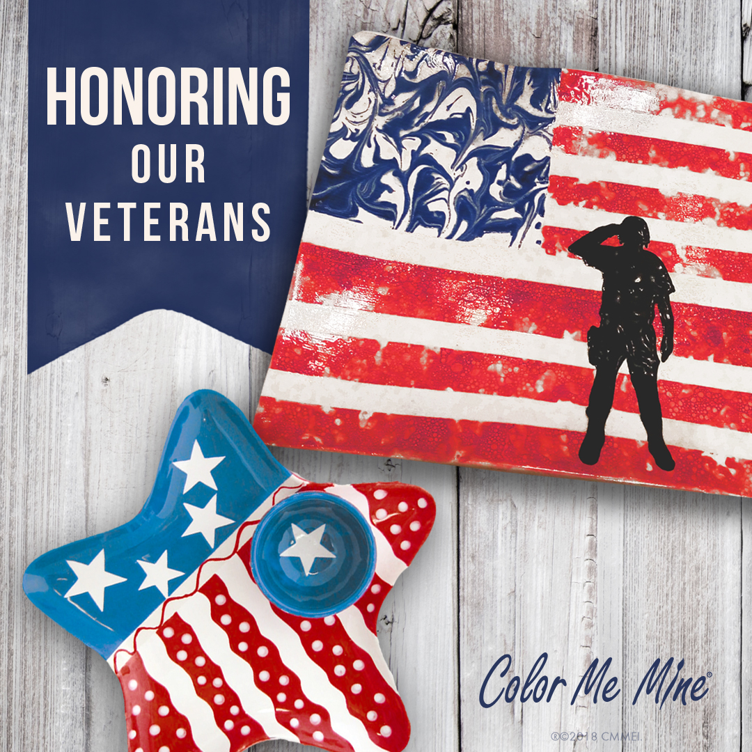 THANK YOU, to the servicemen and servicewomen who have served and sacrificed for our freedom.  #colormemine #potterypainting #military #veteran #veterans #veteransday #supportourveterans #usa #america #armedforces #veteransupport #usmilitary