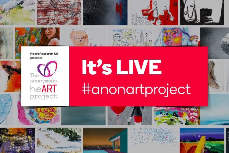 The #anonartproject is live!

Over 450 pieces of stunning art, from some of the biggest international names are live on <a href="/eBay/">eBay</a>

 All money raised from the auction will support <a href="/heartresearchuk/">Heart Research UK</a> life-saving research!

 See if you can spot my work and bid @ ebay.co.uk/usr/heartresea…