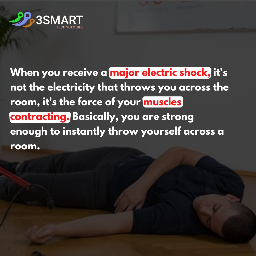 3smartech's tweet photo. When you receive a major electric shock, it's not the electricity that throws you across the room, it's the force of your muscles contracting. Basically, you are strong enough to instantly throw yourself across a room.
#changeover #automaticChangeover #technology #3smart #wcw https://t.co/dSxZ05j6Zo