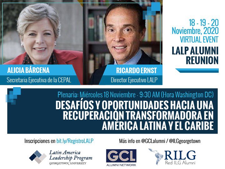 ILGAlumni's tweet photo. Buen miércoles! Les adelantamos lo que será nuestra Conferencia de Apertura en el #LALPAlumniEvent el miércoles 18/11 9:30 hs (EST/GTM-5). A cargo de @Ernstr_97 y @aliciabarcena. No se lo pierdan! En breve mas info. @GeorgetownLatAm @GCLalumni https://t.co/WmEm1sycbV