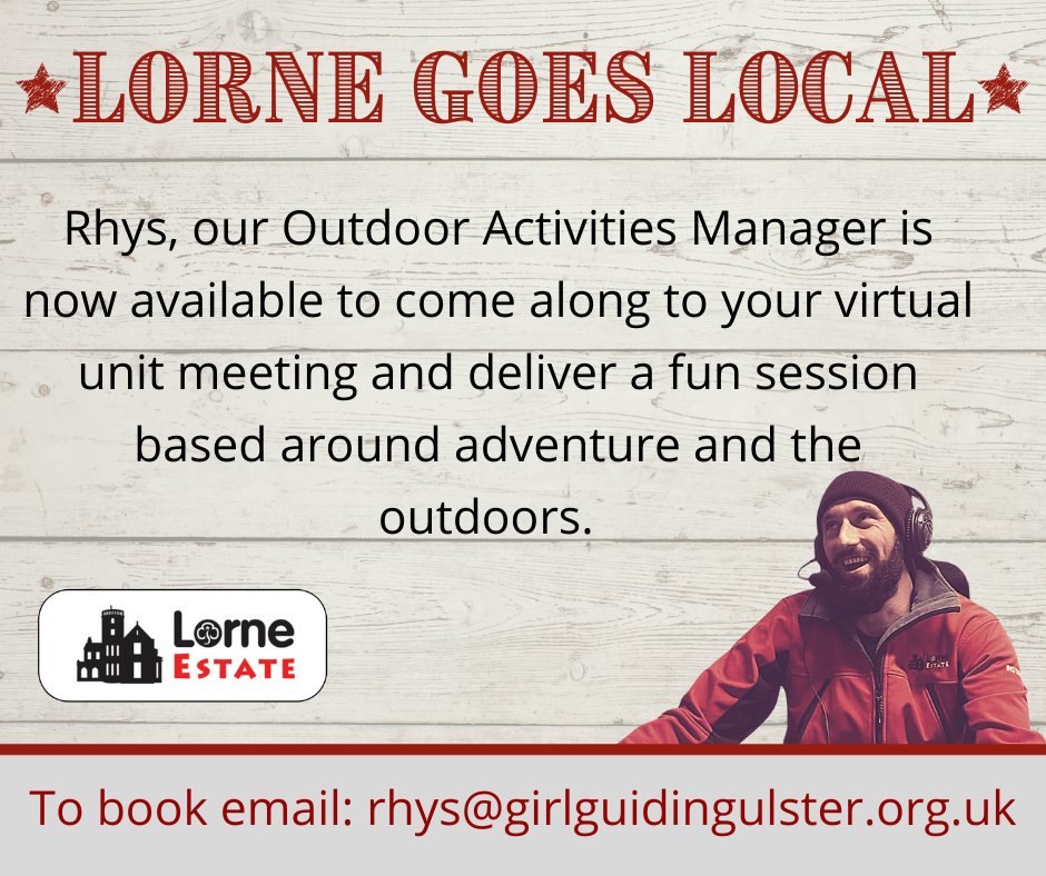 LORNE GOES LOCAL: Frustrated with not being able to attend events at Lorne? Don’t worry, we’ve hatched a plan. Rhys Lundy, our Outdoor Activities Manager is now available to come along to your virtual meeting & deliver a fun packed session based around adventure & the outdoors.