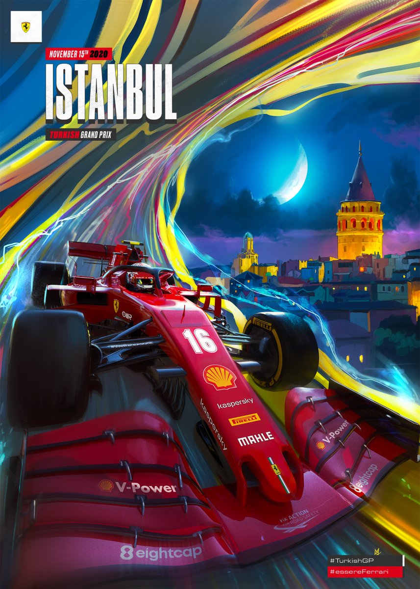 After a nine-year wait, we’re back in Istanbul 🥳 bit.ly/TurkishGP2020_…

#Tifosi, get set for this weekend’s #TurkishGP 🇹🇷

Make sure you don’t miss out! Follow <a href="/ScuderiaFerrari/">Scuderia Ferrari HP</a> for the latest updates 🏁

Cover Art by Matteo Spirito 🎨

#essereFerrari 🔴 #Seb5 #Charles16