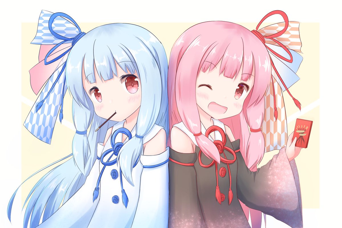 琴葉茜 ,琴葉葵 「ポッキーの日 #琴葉姉妹」|永風とばる🍃1日目(土)西は-08bのイラスト