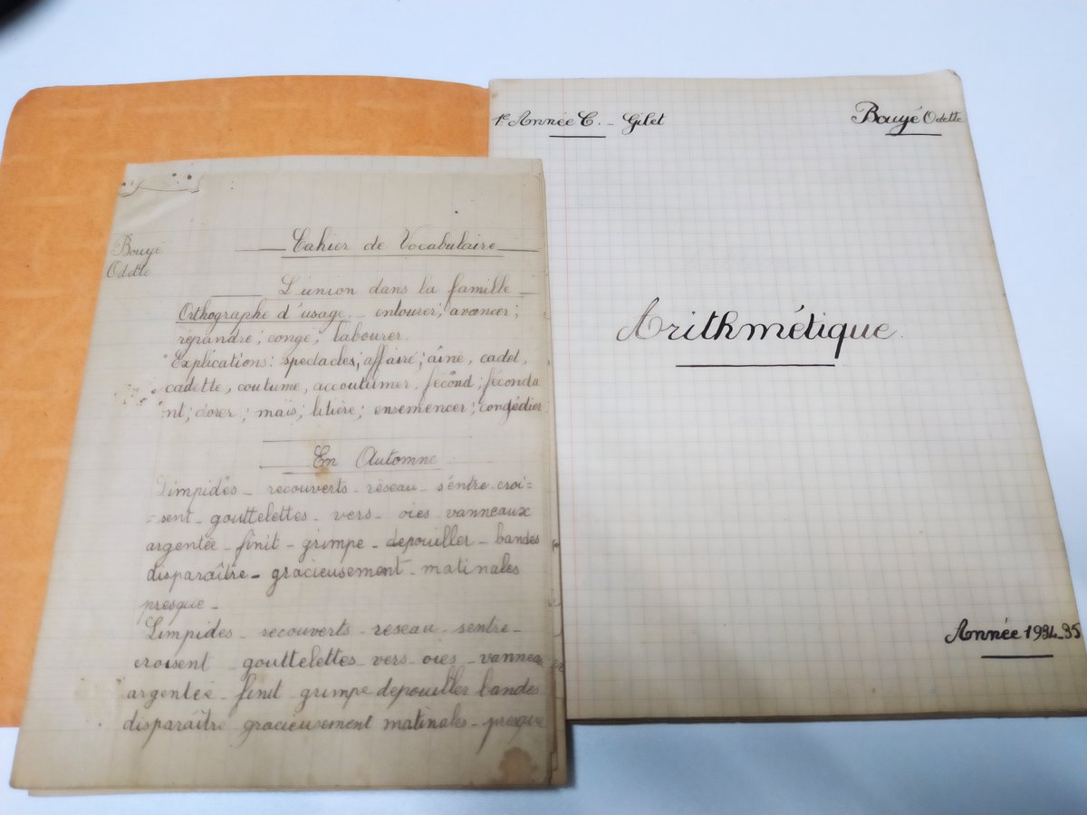 PanameUrbex's tweet photo. Salut #Twitter ! Je fais appel à vous toutes et tous pour retrouver une famille. Documents trouvés parmi de vieux livres.. Ils appartenaient à Odette Bouyé, visiblement en 1ère année en École de couture en 1934-1935. Si vous connaissez un ou une #Odette #Bouyé... Contactez-moi ! https://t.co/6wN9kCCKmK