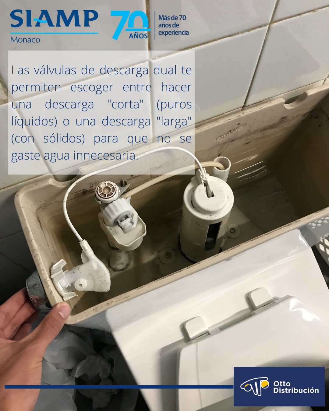 OttoDist on X: Las válvulas duales para WC te permiten controlar el  volumen de agua que consume un inodoro en cada descarga. Esto permite  ahorrar un gran porcentaje de agua cada vez