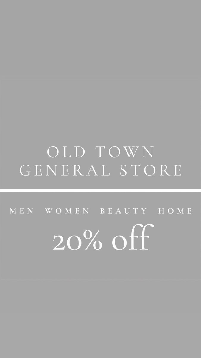 tonymurray76's tweet photo. Please retweet 20% off everything @old_town_store https://t.co/EV3jsDNrmk