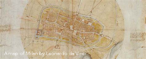 -- [Ask about] the measurement of the sun promised me by Maestro Giovanni Francese-- [Calculate] the measurement of Milan and Suburbs-- [Examine] the Crossbow of Mastro Giannetto-- Draw MilanLooking at these items...