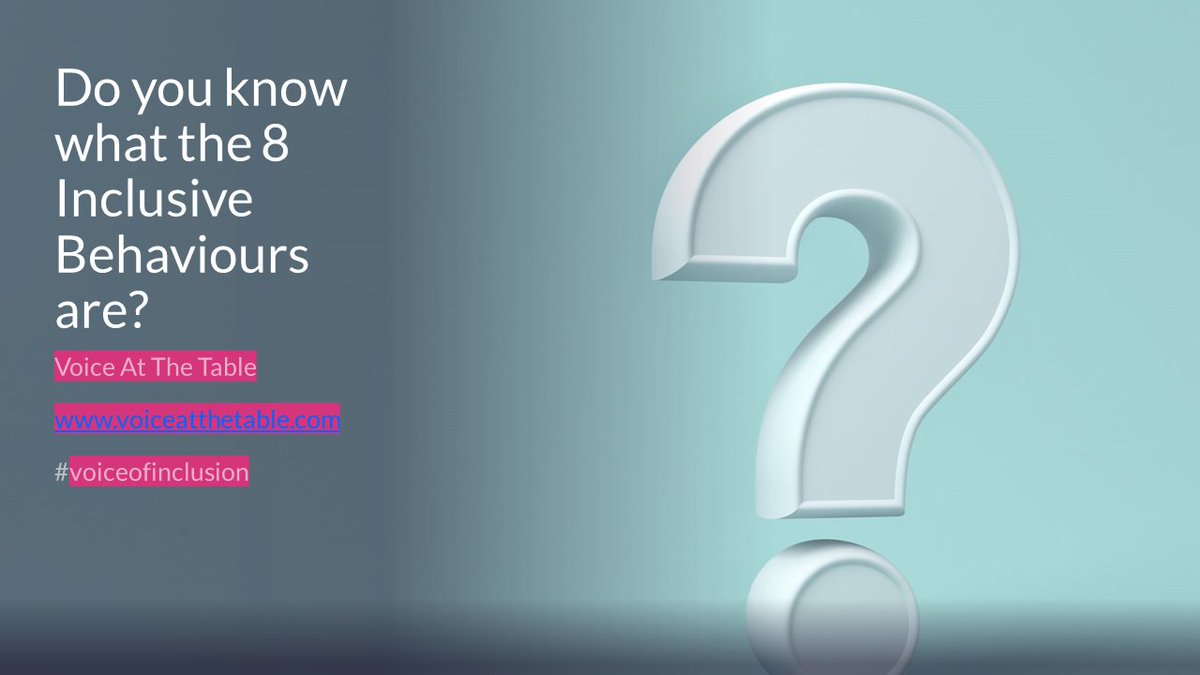 Being inclusive is easier said than done.  To make it easier, we have broken down #inclusion to 8 #behaviours.  Would you like to find out what they are and how to improve them?  #InclusiveBehaviours  #DiversityandInclusion #mitigatingBias #diversitytraining @RinaGoldenLynch