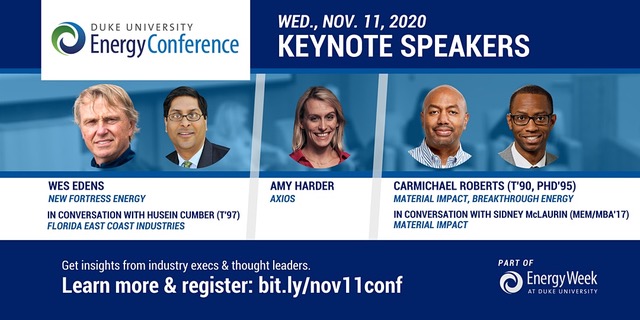 materialimpact's tweet image. Looking forward to hear @carmichaelvc give the keynote at today&apos;s @DukeU Energy Conference. Jump on the zoom at 2:45PM to learn how #resilient entrepreneurship can stand up to uncertain times: lnkd.in/eXm7UpR  #DUEC20 #resilienttech