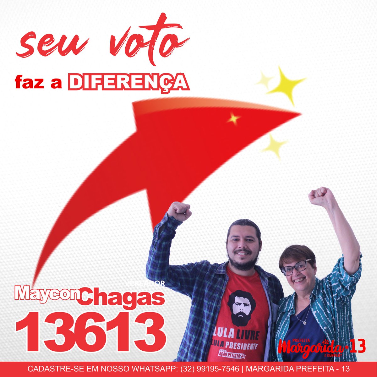MaiyconC's tweet photo. Margarida passou o empreiteiro e tem boa vantagem sobre a delegada que não termina mandato. Agora é hora de multiplicarmos os votos no 13 e no 13613, para que os candidatos que lutam pela classe trabalhadora sejam eleitos
#MayconChagas13613 #MayconChagas #JuizDeFora #MudaJF #jf https://t.co/rAplSudH2B