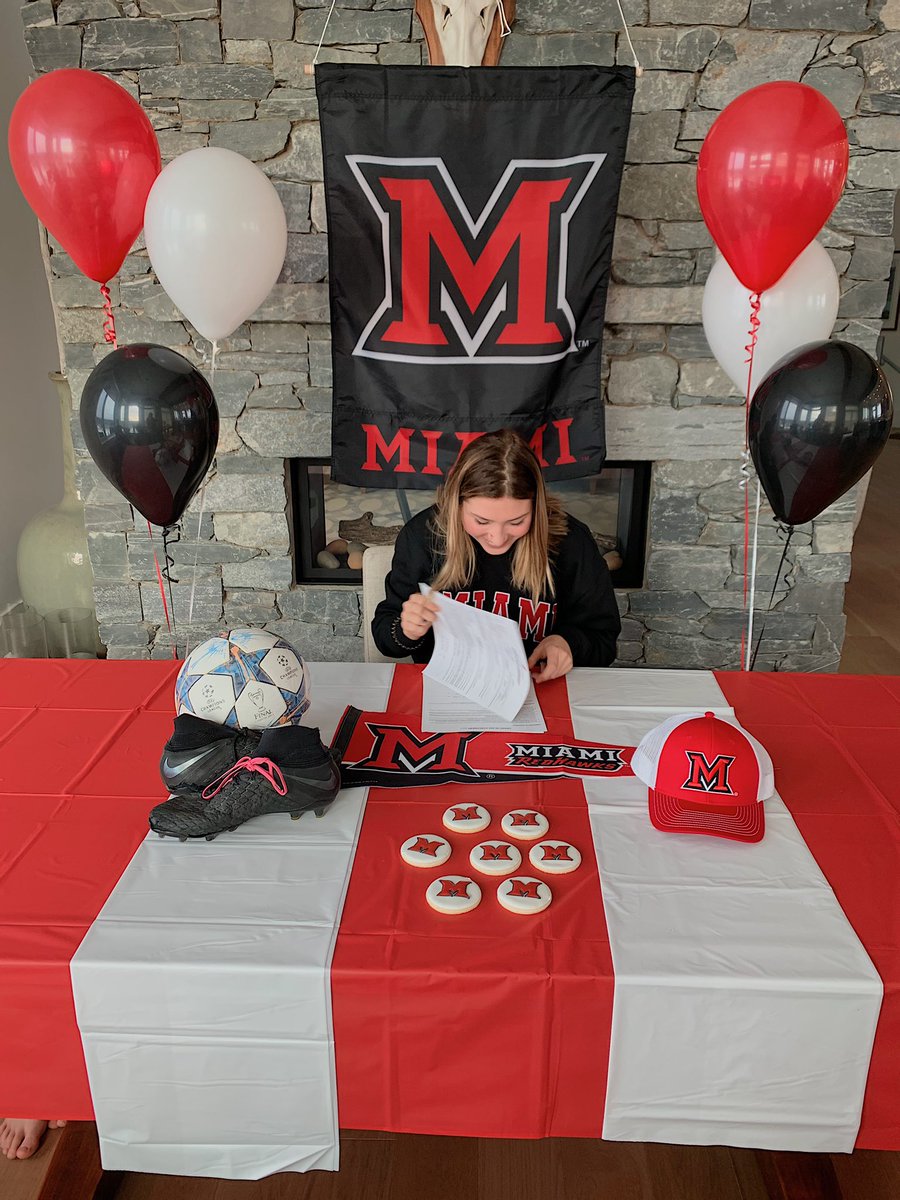 it’s officially official! Cant wait to get down to Oxford!! Gooo Redhawks❤️🦅 #NationalSigningDay #loveandhonor