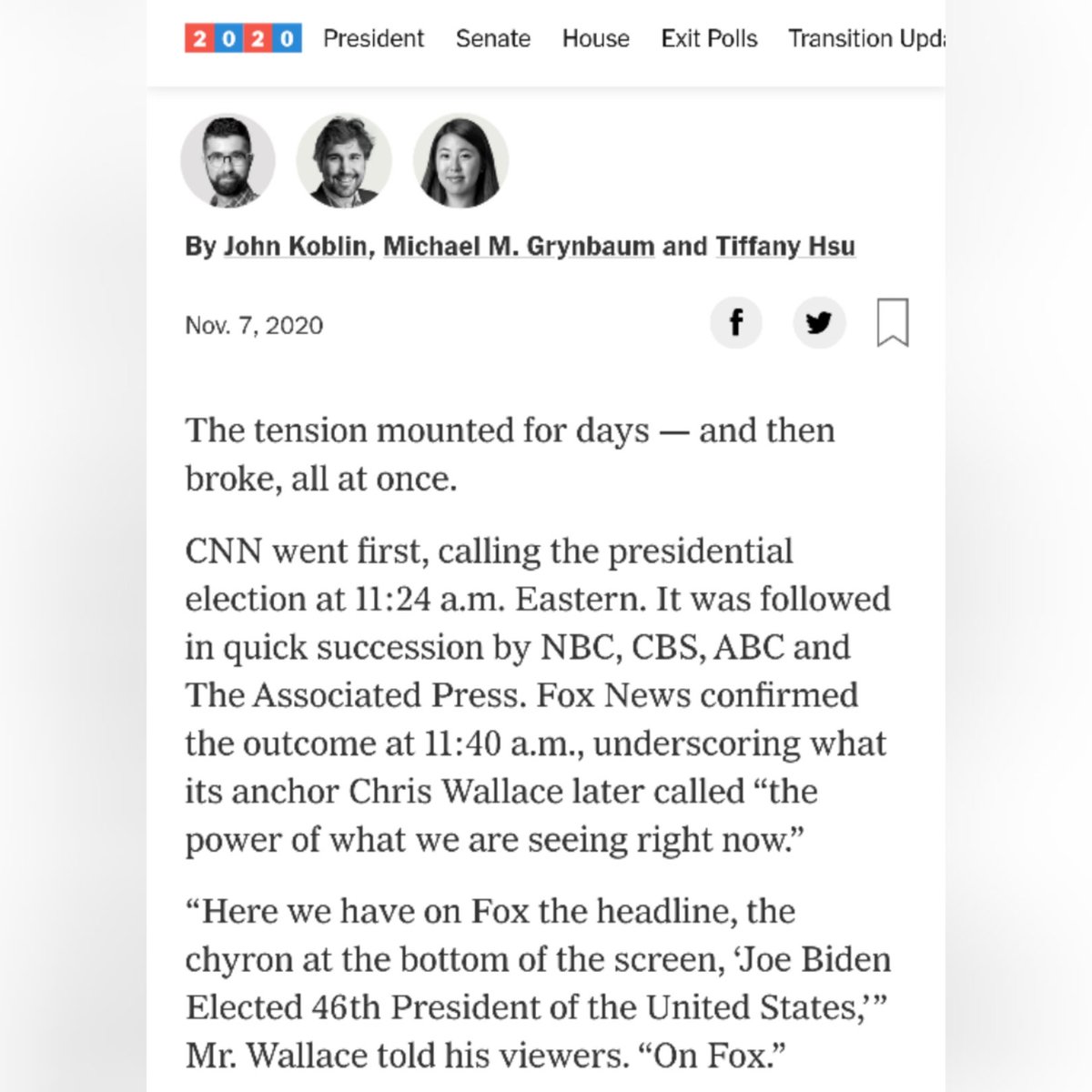 csr_foundation's tweet photo. #Media &amp; #news orgs exercised corporate social responsibility by calling  election once the votes showed Joe Biden won Presidency. @voxdotcom &amp; @DecisionDeskHQ  called the race first on 11/6/20 @ 8:45 am. CNN, NBC, CBS ABC, AP &amp; Fox called it 11/7/20. #csr #democracy #journalism https://t.co/PsfB7YrmJP