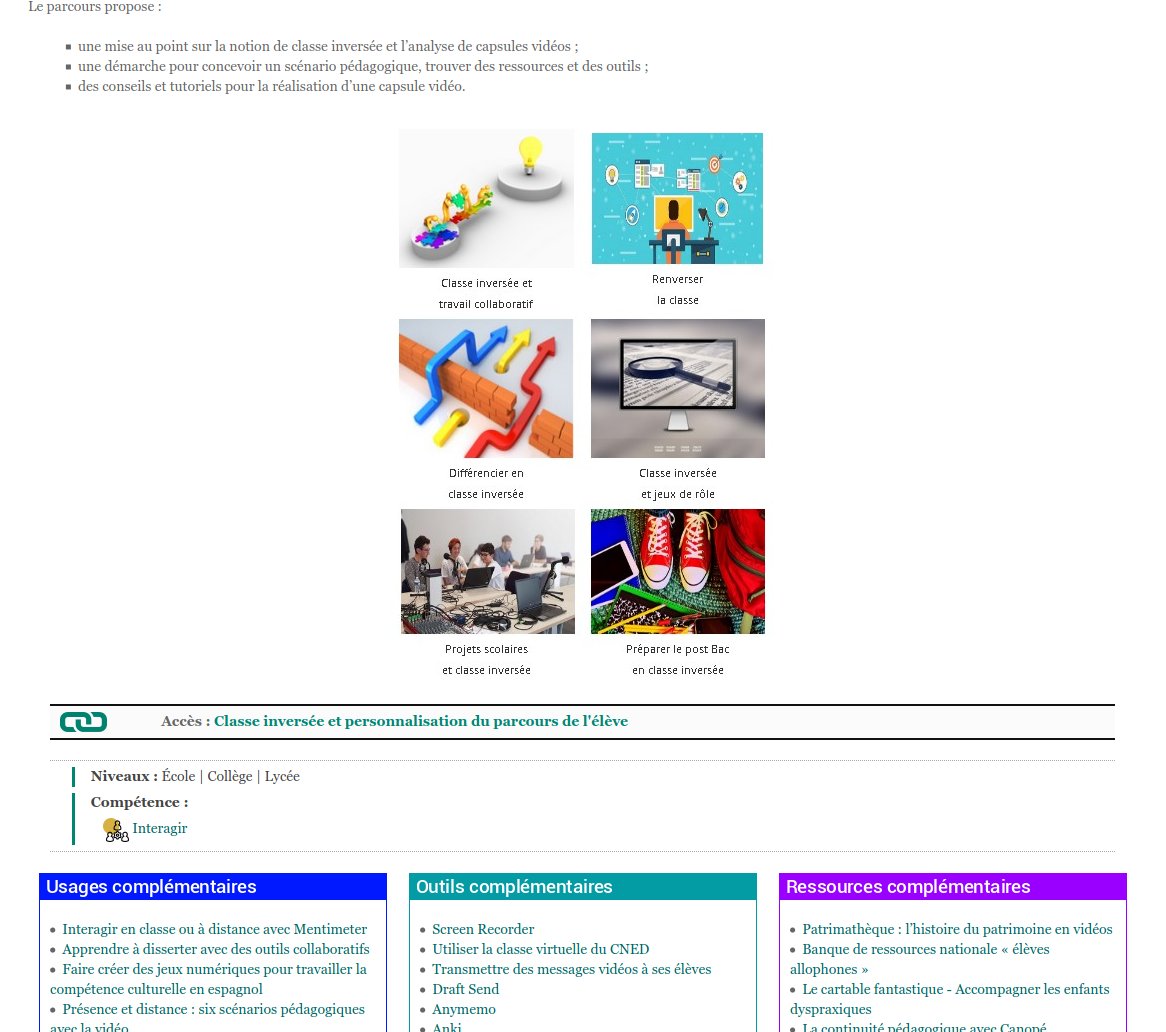 Continuité pédagogique et classe inversée:
la <a href="/DraneNormandie/">DRANE Normandie</a> propose une autoformation "Classe inversée et personnalisation du parcours de l’élève" (2h, accès libre sur M@gistere)

Présentation rapide sur Enseigner avec le numérique:
▶️numeriques.ac-normandie.fr/?Classe-invers…