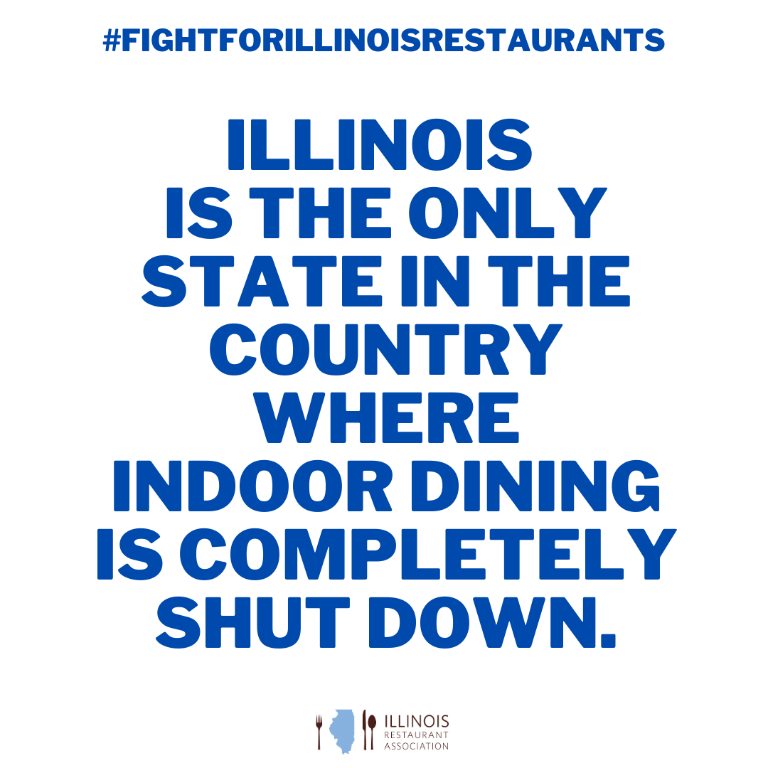Restaurants in IL are being singled out despite rigorous health + safety measures. We must be allowed to serve indoors in some capacity, or our state's largest private-sector employer will be pushed to the brink of permanent devastation. <a href="/GovPritzker/">Governor JB Pritzker</a> #FightForIllinoisRestaurants