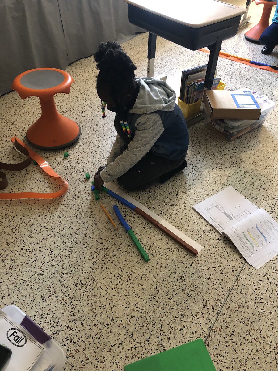 Some social distanced measuring in math today with our manipulative kits! <a href="/PalmerLakeElem/">Palmer Lake Elementary</a>