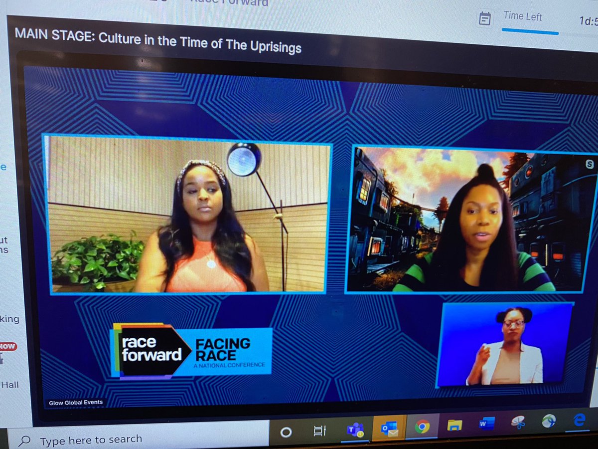 MOtastic's tweet photo. I didn’t know @RaceForward had a podcast series called Momentum! Looking forward to today’s plenary “Culture In The Time of The Uprisings” hosted by Momentum hosts Hiba and Chevon. I need to check out their podcast! #FacingRace https://t.co/RDC17kO81P