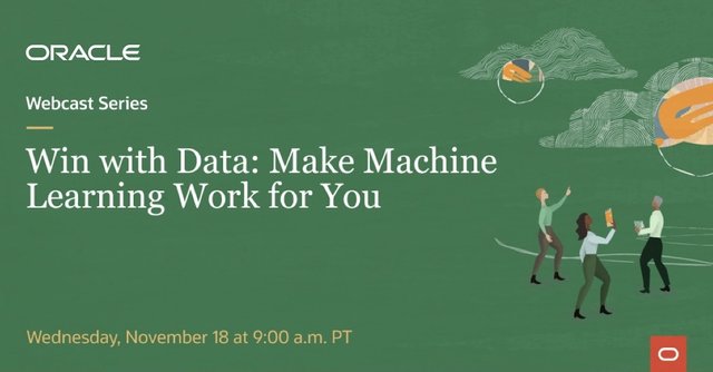 thijsvink's tweet photo. Learn to transform data into value and harness #machinelearning in a live webcast with @Oracle. Wednesday, November 18th at 9am PT: https://t.co/NT77XyG2TE https://t.co/vnPJVaHgBr