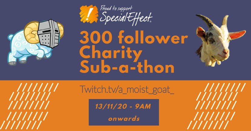 FR1NG3's tweet photo. I’m going to be attempting a subathon for a #charity close to my heart (@SpecialEffect) very soon! The more money we raise, the longer I’ll stream! Wish me luck! Check below for more details.. (thread).. https://t.co/X0vPrz5eNA