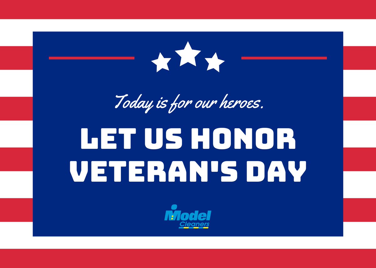 modelcleaners's tweet image. #VeteransDay