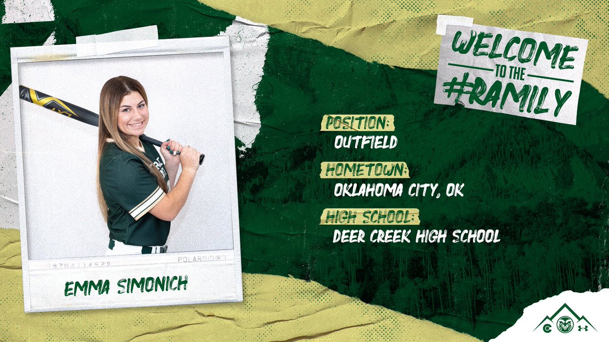 CSUSoftball's tweet photo. We welcome our first member of our 2020 class! Welcome to the #Ramily, @Gizmo242021! https://t.co/IH3aDdh73n